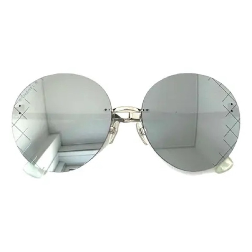 Chanel circle mirrored sunglasses